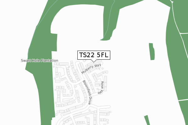 TS22 5FL map - large scale - OS Open Zoomstack (Ordnance Survey)