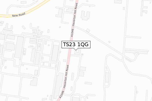 TS23 1QG map - large scale - OS Open Zoomstack (Ordnance Survey)