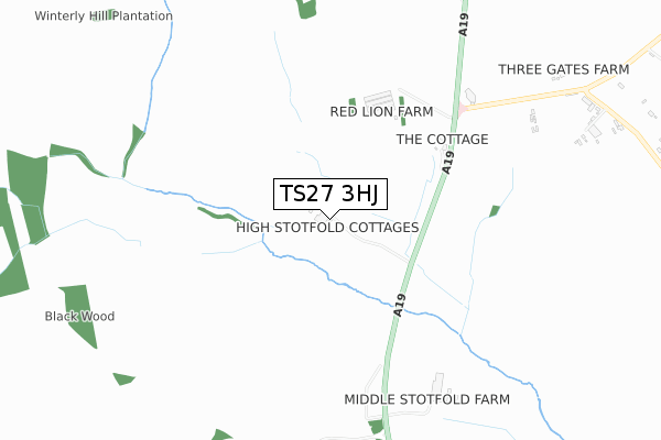 TS27 3HJ map - small scale - OS Open Zoomstack (Ordnance Survey)