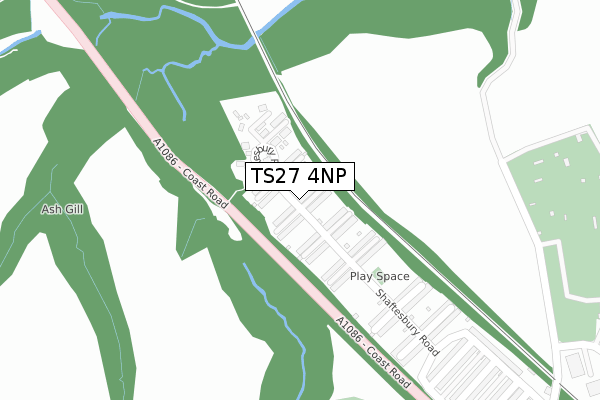 TS27 4NP map - large scale - OS Open Zoomstack (Ordnance Survey)