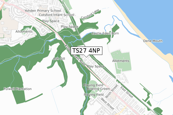 TS27 4NP map - small scale - OS Open Zoomstack (Ordnance Survey)