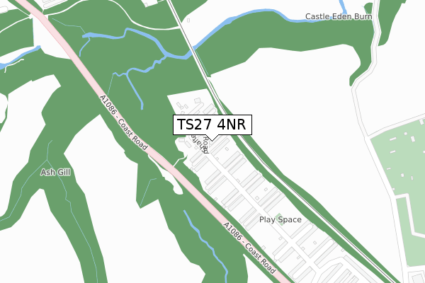 TS27 4NR map - large scale - OS Open Zoomstack (Ordnance Survey)