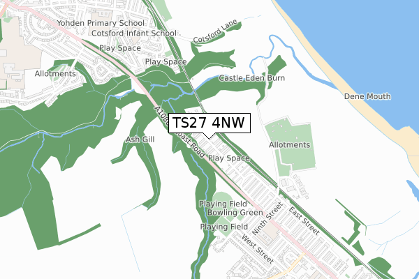 TS27 4NW map - small scale - OS Open Zoomstack (Ordnance Survey)