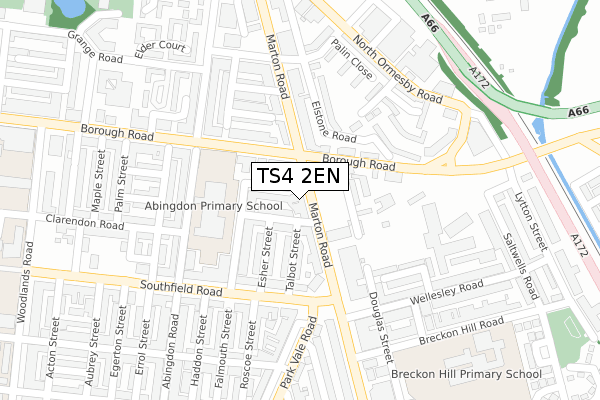 TS4 2EN map - large scale - OS Open Zoomstack (Ordnance Survey)