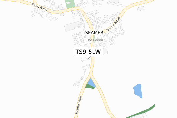 TS9 5LW map - large scale - OS Open Zoomstack (Ordnance Survey)