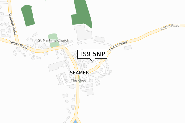 TS9 5NP map - large scale - OS Open Zoomstack (Ordnance Survey)