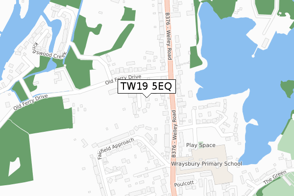 TW19 5EQ map - large scale - OS Open Zoomstack (Ordnance Survey)