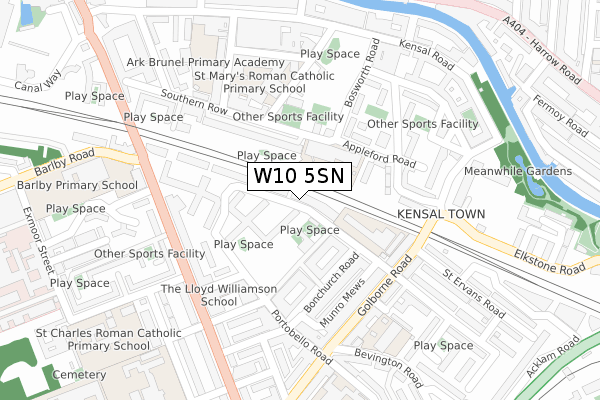 W10 5SN map - large scale - OS Open Zoomstack (Ordnance Survey)