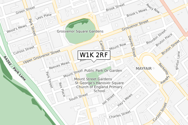 W1K 2RF map - large scale - OS Open Zoomstack (Ordnance Survey)