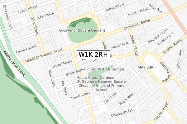 W1K 2RH map - large scale - OS Open Zoomstack (Ordnance Survey)