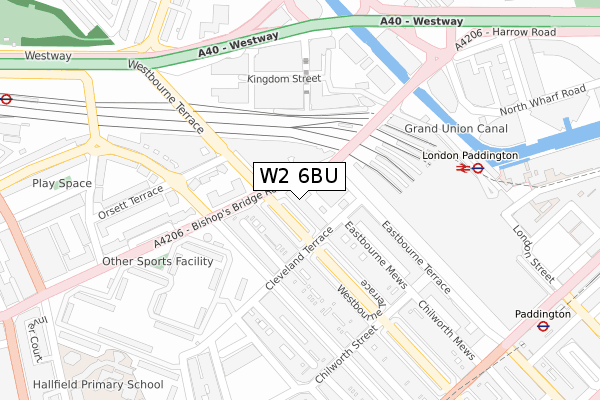 W2 6BU map - large scale - OS Open Zoomstack (Ordnance Survey)