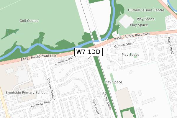 W7 1DD map - large scale - OS Open Zoomstack (Ordnance Survey)