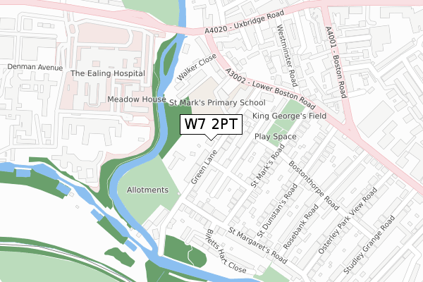 W7 2PT map - large scale - OS Open Zoomstack (Ordnance Survey)