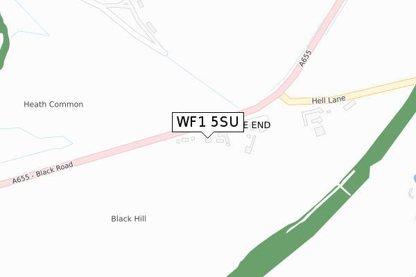 WF1 5SU map - large scale - OS Open Zoomstack (Ordnance Survey)