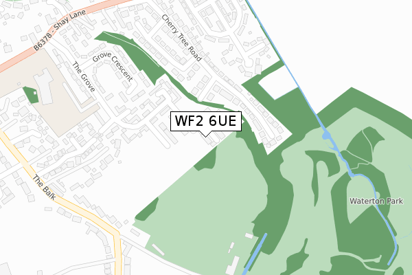 WF2 6UE map - large scale - OS Open Zoomstack (Ordnance Survey)