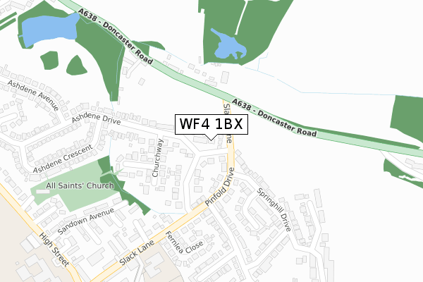 WF4 1BX map - large scale - OS Open Zoomstack (Ordnance Survey)