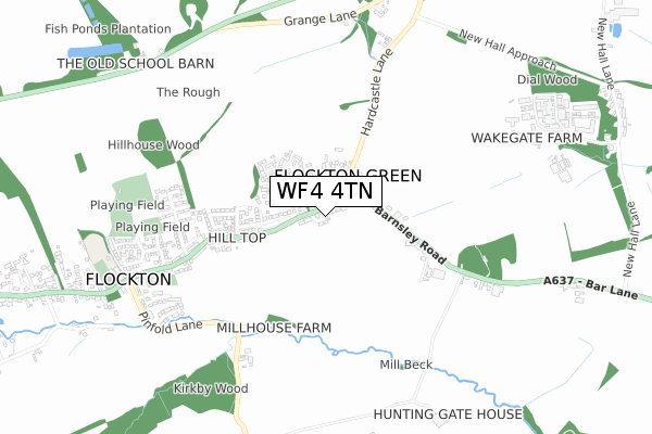 WF4 4TN map - small scale - OS Open Zoomstack (Ordnance Survey)