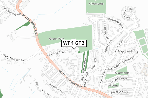 WF4 6FB map - large scale - OS Open Zoomstack (Ordnance Survey)