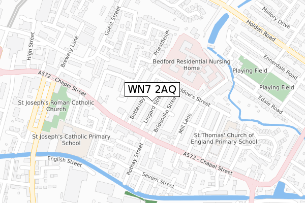 WN7 2AQ map - large scale - OS Open Zoomstack (Ordnance Survey)