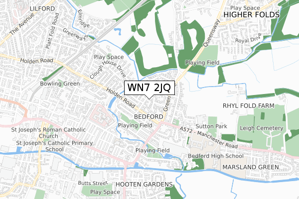 WN7 2JQ map - small scale - OS Open Zoomstack (Ordnance Survey)