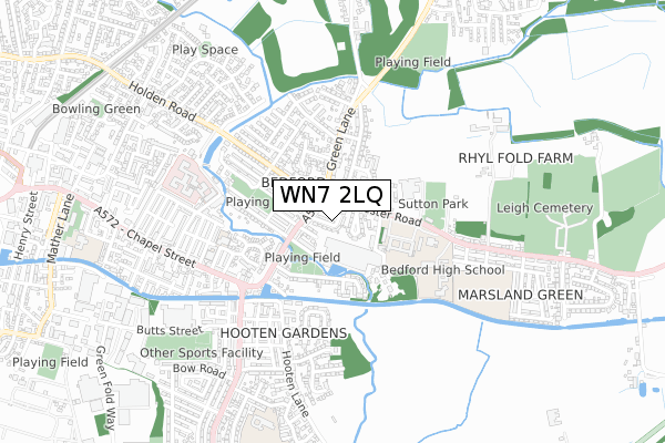 WN7 2LQ map - small scale - OS Open Zoomstack (Ordnance Survey)