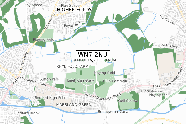 WN7 2NU map - small scale - OS Open Zoomstack (Ordnance Survey)