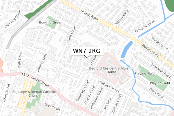 WN7 2RG map - large scale - OS Open Zoomstack (Ordnance Survey)