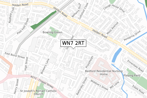 WN7 2RT map - large scale - OS Open Zoomstack (Ordnance Survey)