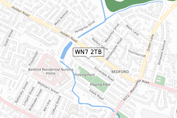 WN7 2TB map - large scale - OS Open Zoomstack (Ordnance Survey)