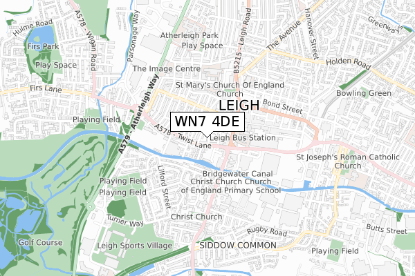 WN7 4DE map - small scale - OS Open Zoomstack (Ordnance Survey)