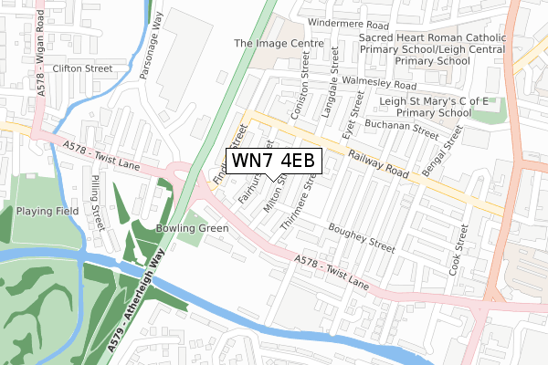 WN7 4EB map - large scale - OS Open Zoomstack (Ordnance Survey)