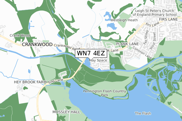 WN7 4EZ map - small scale - OS Open Zoomstack (Ordnance Survey)