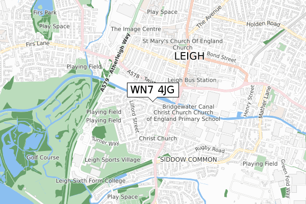 WN7 4JG map - small scale - OS Open Zoomstack (Ordnance Survey)