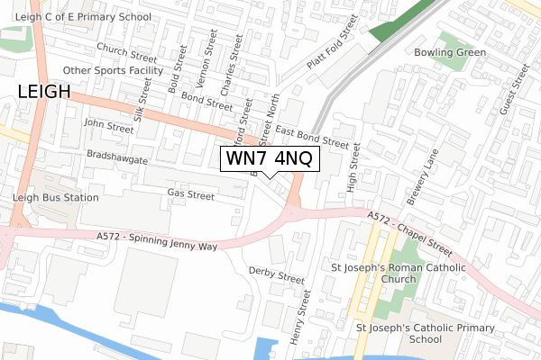 WN7 4NQ map - large scale - OS Open Zoomstack (Ordnance Survey)