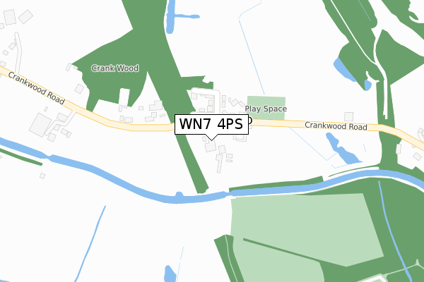 WN7 4PS map - large scale - OS Open Zoomstack (Ordnance Survey)