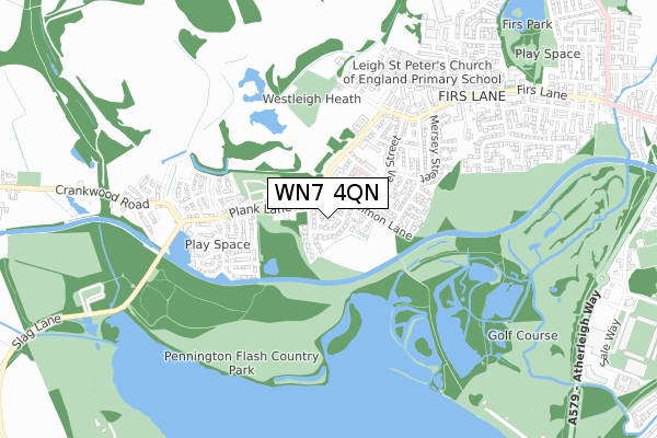 WN7 4QN map - small scale - OS Open Zoomstack (Ordnance Survey)