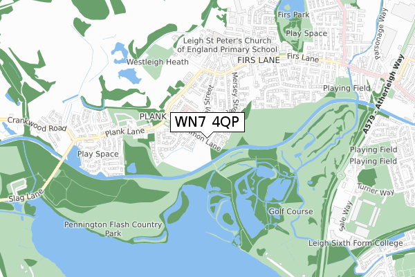 WN7 4QP map - small scale - OS Open Zoomstack (Ordnance Survey)