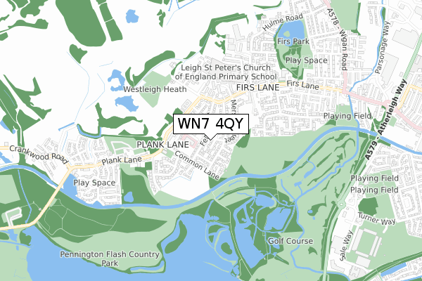 WN7 4QY map - small scale - OS Open Zoomstack (Ordnance Survey)