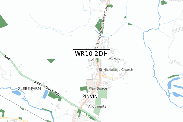 WR10 2DH map - small scale - OS Open Zoomstack (Ordnance Survey)