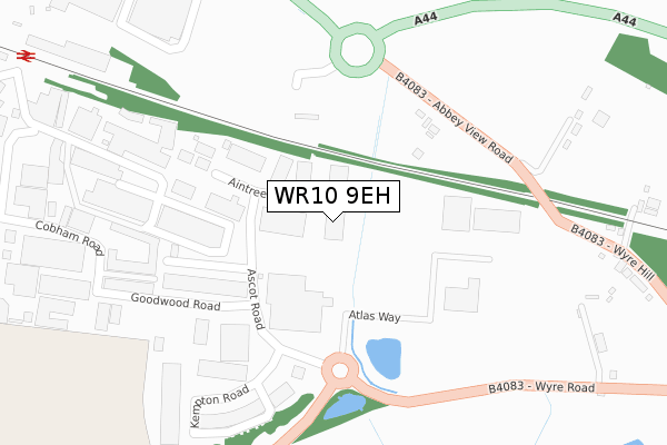 WR10 9EH map - large scale - OS Open Zoomstack (Ordnance Survey)