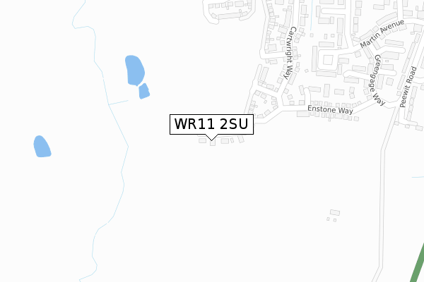 WR11 2SU map - large scale - OS Open Zoomstack (Ordnance Survey)