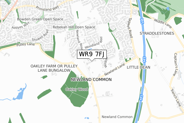 WR9 7FJ map - small scale - OS Open Zoomstack (Ordnance Survey)