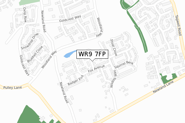 WR9 7FP map - large scale - OS Open Zoomstack (Ordnance Survey)