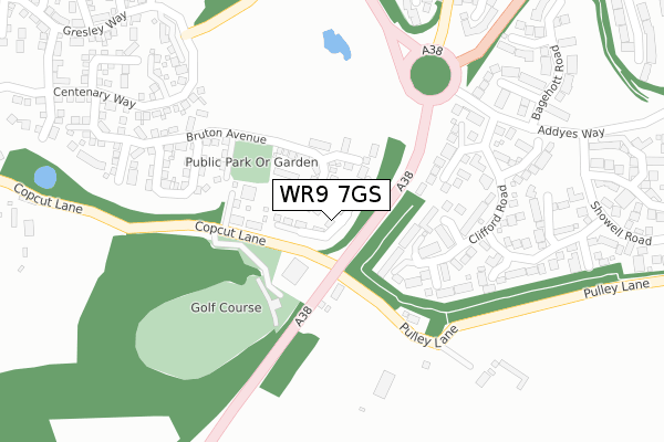 WR9 7GS map - large scale - OS Open Zoomstack (Ordnance Survey)