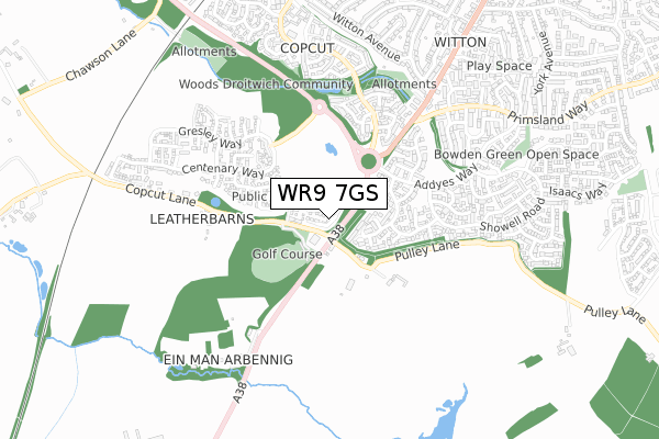 WR9 7GS map - small scale - OS Open Zoomstack (Ordnance Survey)