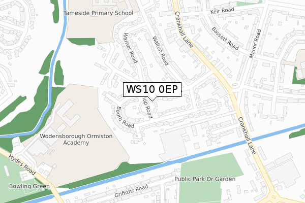 WS10 0EP map - large scale - OS Open Zoomstack (Ordnance Survey)