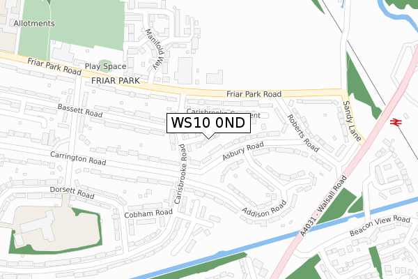 WS10 0ND map - large scale - OS Open Zoomstack (Ordnance Survey)