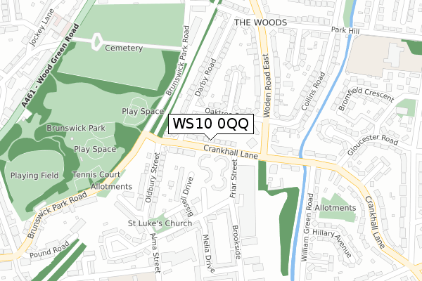 WS10 0QQ map - large scale - OS Open Zoomstack (Ordnance Survey)
