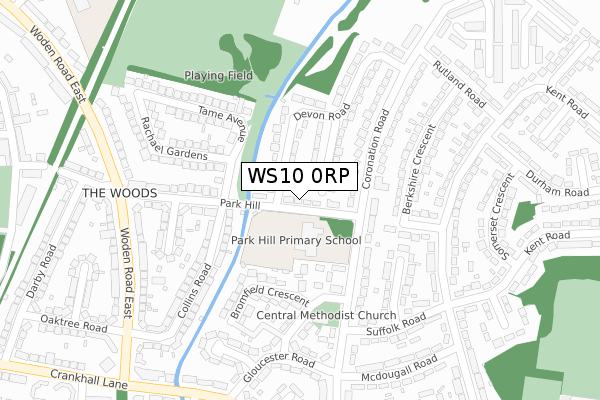 WS10 0RP map - large scale - OS Open Zoomstack (Ordnance Survey)
