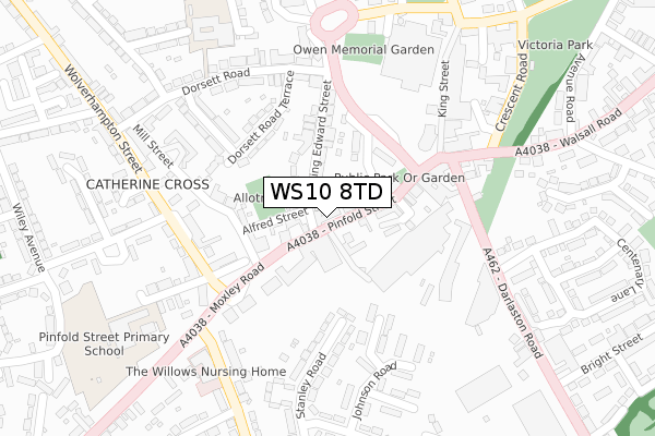 WS10 8TD map - large scale - OS Open Zoomstack (Ordnance Survey)